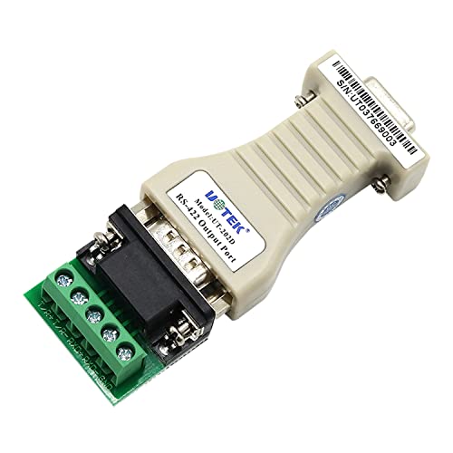 UOTEK Mini RS232 to RS422 Adapter RS-232 to RS-422 Converter Port-Powered Serial Converter UT-202D
