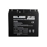 Sin mantenimiento Elbe BP-303 - Batería de Plomo-ácido, 12V 17A, sellada, sin Mantenimiento, Vida útil 3-5 años, Recargable, Negro