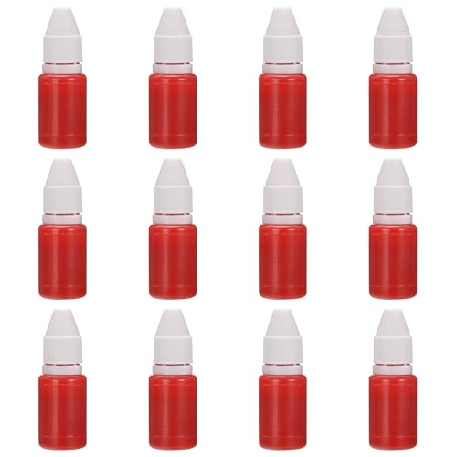 Recharge encre pour tampon rouge PATIKIL, résout les marquages pâles, 12Pcs