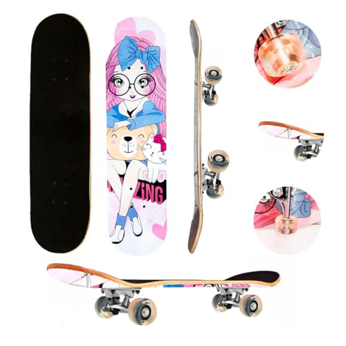 Skate Semi Profissional Montado Completo Modelos 7.5 Menina