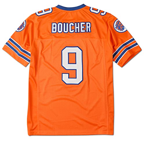 90S Football Jersey For Party,Bobby Boucher #9 The Waterboy Sandler 50Th Anniversary Movie Football Jersey (Orange, X-Large) #TOP1
