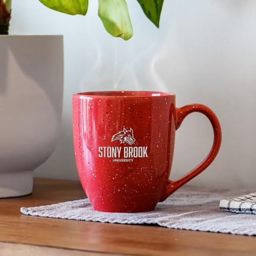 Mug Stony Brook Seawolves tasse céramique rouge mouchetée grand format 473ml - 3