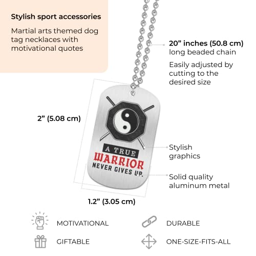 Inkstone Martial Arts Dogtag Necklaces | Wholesale Bulk Pack of 1 Dozen | Karate Party Favors Gifts Uniform Supplies for MMA Judo Taekwondo Juijitsu Aikido Mixed Martial Arts3