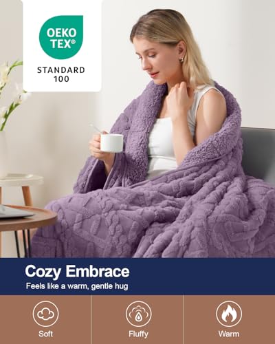 Image of Super Fuzzy Soft Sherpa Fleece Weighted Blanket, 15 lbs Dual Sided Fluffy Heavy Weighted Blankets for Adults - No Bunching with Double Layers of Soft Inner Lining (48 inchx 72 inch, 15 Pounds)