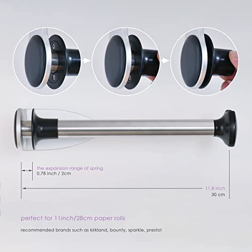 Simpletome One Hand Simply Tear Paper Towel Holder Under Cabinet Wall Mount Adhesive Or Drilling Stainless Steel Aluminum Alloy Abs #TOP2