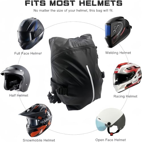 Bolsa trasera de asiento y mochila para casco con alta visibilidad 6