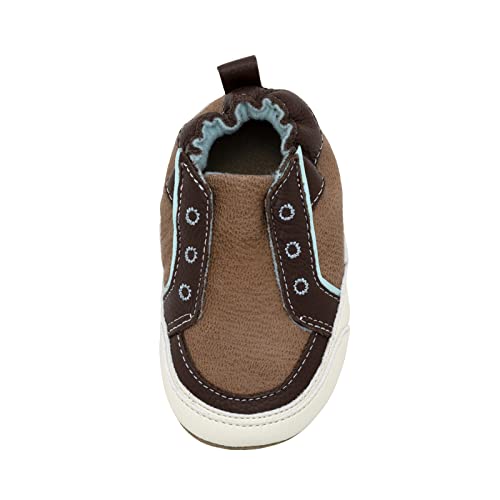 Robeez Baby Boys And Unisex Soft Soles Slip-Resistant Crib Shoes Slippers For Infant And Toddler, Stylish Steve Camel Leather, 12-18 Months #TOP6