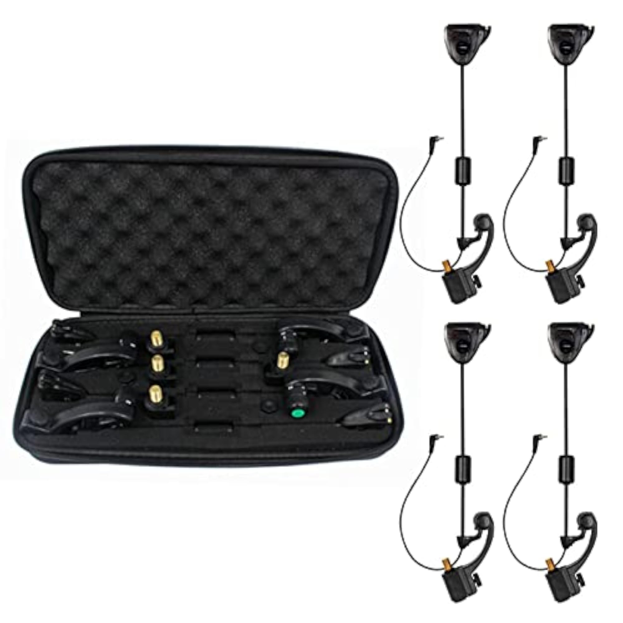 Fishing Swingers Set, LED Bite Indicator with Storage Case
