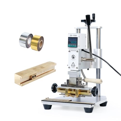 ZONEPACK ZS-110A Hot Foil Stamping Machine Copper Brass Letter Mold Custom Mold Leather Paper Wood Embossing Machine