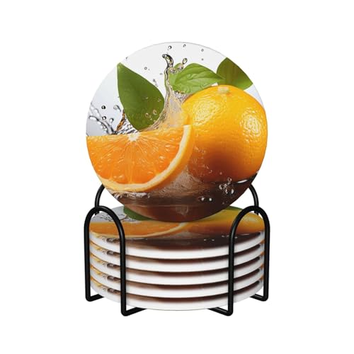 Dessous de verre avec support en céramique et liège premium - 2