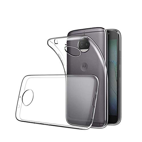 Image of COVERBLACK Rubber Back Cover for Moto G5s Plus -XT 1804 - Transparent