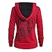 Produktbild Fairy Costume Damen Schmetterlinge Schädel Drucken Hoodie Pullover Langarm Sweatshirt Herbst Beiläufiges Kapuzenpullover Tops Bluse
