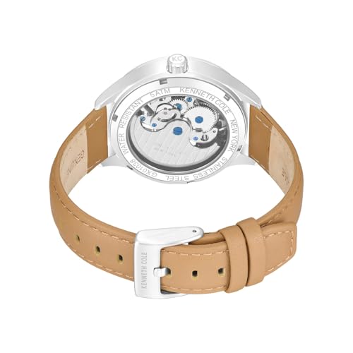 Image of Kenneth Cole Automatic Blue Round Dial Men's Watch | Genuine Leather Strap Material | Watches for Men Analog - KCWGX0103801MNW