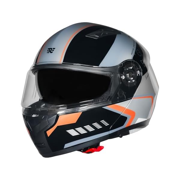 Royal Enfield Lightwinf Mod Nova Modular Helmet | Certification: ISI | Shock Absorption: High Density EPS Liner | High Impact ABS Outer Shell | 3 Closable Intake Vents + 1 Exhaust Vent | Black XL