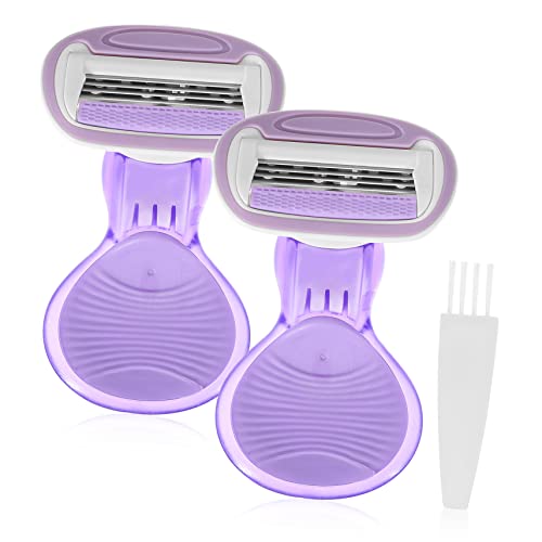 minkissy 2個 女性のかみそり 女性旅行かみそり レディースカミソリ ボディシェーバー 女性用の携帯用カミソリ 女性用ミニカミソリ 女性かみそり 女性シェーバー 女性 器 プラスチック