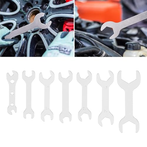 YiGia Double Open End spanners Set 1.5mm Thin Spanner Set Small Flat Wrench Set for Bike, Narrow Space Repair