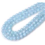 [EasternStar] 5A アクアマリン 藍柱石 藍玉 パワーストーン Aquamarine Power stone 玉サイズ6mm 天然石 手作り 1連売り 長さ約40cm