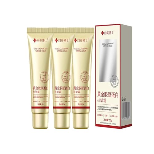 3PCS Korean Goldene Kollagen-Creme,50g Korean Anti-Wrinkle Cream,...