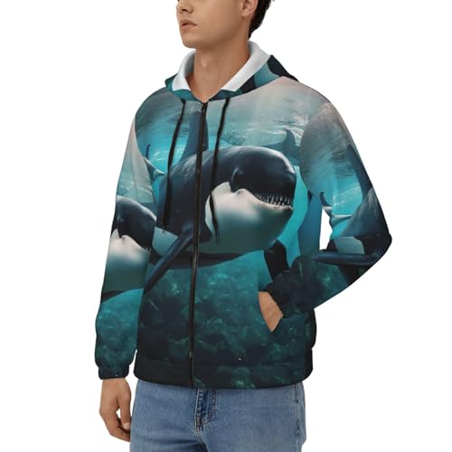 Sweat à capuche extensible orque homme aux finitions soignées - 6