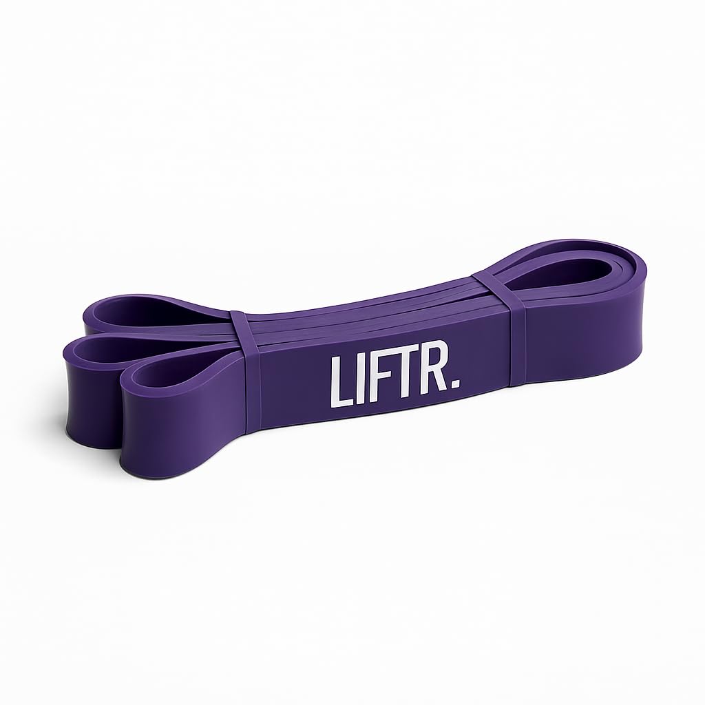 LIFTR Resistance Band Heavy | Black | 100% Natural Latex Loop Band | Pull-Up Assist & Strength Training | 208cm | Advanced & Heavy Duty