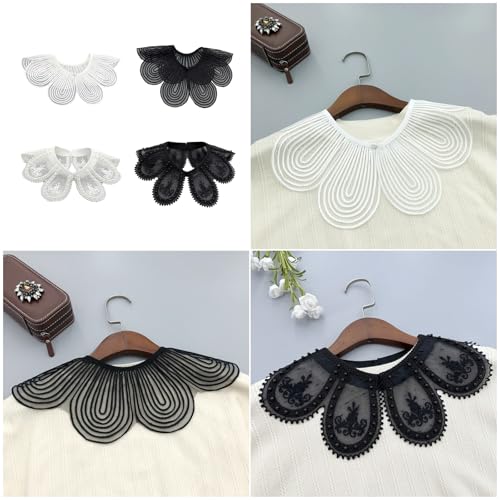 Elegant Embroidery Petals Cape Faux Collar For Women Fashion Enthusiasts Pearls Beaded Decorative Small Cloak Shawl Wrap2