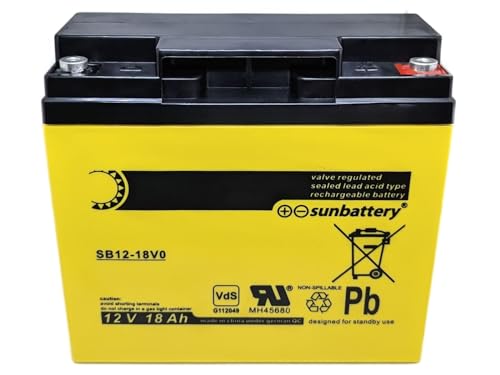 SUN Battery SB12-18V0 12V 18Ah Blei Akku AGM mit VdS