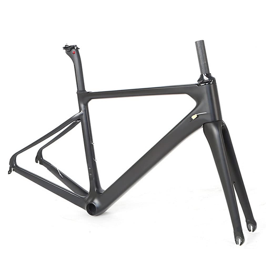 HIMALO Road Bike Frameset Carbon Fiber Racing Frame 45/48/51/54cm Internal Routing C Brake Frame Set Quick Release 100/130mm with Fork ?for 700C Wheels(48cmc)