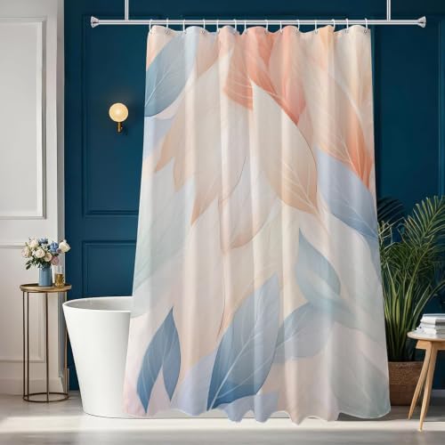 Rideau de douche anti moisissure 140x200 imperméable polyester lavable avec crochets - 3