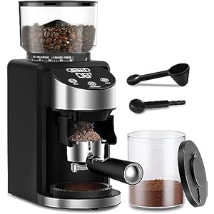 Gevi Burr Coffee Grinder, Adjustable Burr Mill with 35 Precise Grind Settings, Electric Coffee Grinder for Espresso/Drip/Percolator/French Press/American/Turkish Coffee Makers, 120V/200W, Black