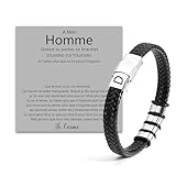 💞Cadeau significatif : le bracelet en cuir pour homme convient à toutes les occasions et ajoute du charme. C'est le choix de cadeau idéal pour les maris et les petits amis. Offrez-leur un cadeau surprise pour la fête des pères, Noël, les anniversaires, la Saint-Valentin, les anniversaires et autres fêtes.