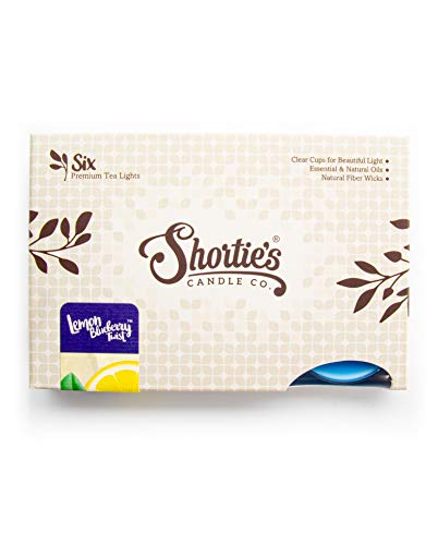 Lemon Blueberry Twist Premium Tealight Candles - Highly Scented With Essential & Natural Oils - 6 Blue Tea Lights - Beautiful Candlelight - Made In The Usa - Fruit & Berry Collection #TOP1