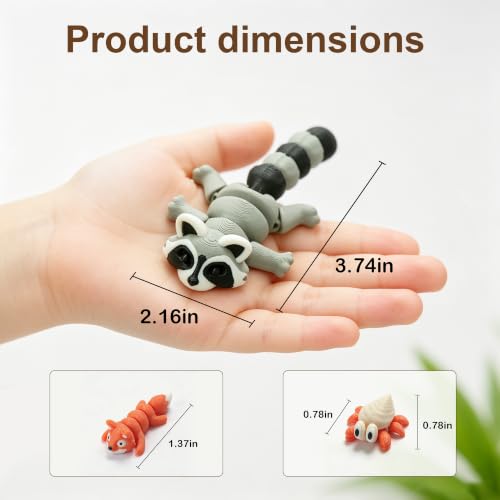 40 PCS 3D Printed Mini Animal Figurines Set, Articulated Desk Pet Statue Ornament, Bulk Pocket Fidget Decor for Easter Basket Stuffers, Office Table Display & Party Favor Gifts by Generic - Used condition - Image 3