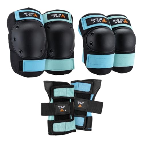 Image of Triple Eight Saver Series 3-Pack Pad Set - Ideal for Skateboarding, in-line Skating, Roller Skating, and Biking (Skate Like A Girl, X-Small)