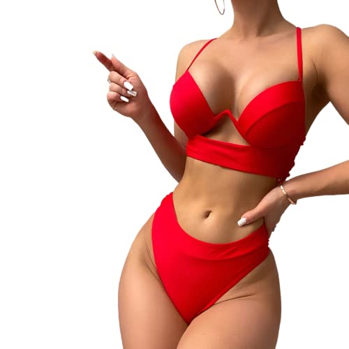 Black Bikini Set Sexy Swimsuit for Women Steel Holder Bikini Top and Bottom Swimwear Padded Bathing Suit for Girls