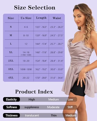 Blueinn Smooth Loose Fitting Anti Chafing Shorts for Under Dresses Women Slip Shorts Seamless Boyshorts Panties nu,XL Nude