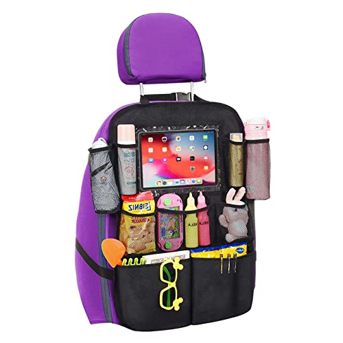 Image of ONE PIX Backseat Car Organizer Mats Back Seat Organizers and Storage Bag with Touch Screen Tablet Holder for Kids Toddlers Car Seats, Travel Accessories, Road Trip Essentials Kids