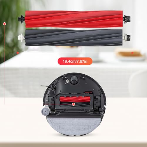 Image of 1 Set Main Brush Replacement for Roborock S8 / S8+ / S8 Pro Ultra / S8 MaxV Ultra / S8 Max Ultra / Q5 Pro / Q5 Pro+ / Q5 Max+ / Q8 Max / Q8 Max+ / Qrevo Master /Qrevo Slim Vacuum Roller Brush Parts