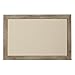 DesignOvation Beatrice Framed Linen Fabric Pinboard, 18x27, Rustic Brown