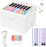 Piano Calendar 2025, Playable Piano Desk Calendar, Mini Piano Calendar with 52 Simplified Music Scores in 27 Cards, Gift for Family and Friends(White)