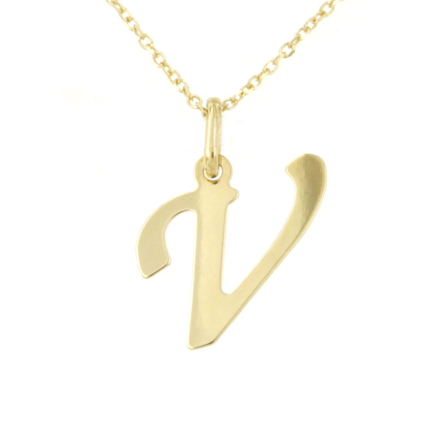 forme di LucchettaLucchetta - 9ct Yellow Gold Letter Initial Name | A to Z | - 17.7 inch - for Ladies Teen GIrls - made in Italy