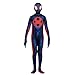 MARVEL Miles Morales: Spider-Man Official Youth Deluxe Zentai Costume - Stretch Spandex with Hidden Zippers, Wrist Slits (XS)