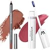 Wonderblading Lip Stain Peel Off Masque (Charming) with 360 Contour Lipliner (Saddle)