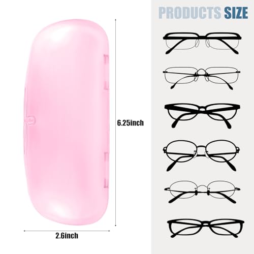 Image of Hard Shell Glasses Cases, Frosted Translucent Eyeglasses Case For Women,Glasses Case With Magnetic Closure