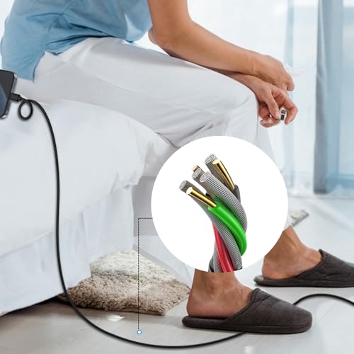 Image of [3Pack 6ft] Compatible with Samsung Galaxy S9 S10 S8 Plus Charger Cord(3A Fast Charging), TPE USB C Type Charger Cable,USB A to Type C Replacement for Samsung A32 /A12 /A10e /A20 /A51 /Note 20 /9 /8,LG-Black