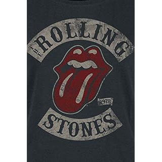 The Rolling Stones 1978 Femme T-Shirt Manches Courtes Noir S 100% Coton Regular/Coupe Standard - Les Beatles, Paul McCartney, John Lennon, RIngo Starr, George Harrison The Rolling Stones 1978 Femme T-Shirt Manches Courtes Noir S 100% Coton Regular/Coupe Standard – Image 3