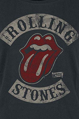 The Rolling Stones 1978 Femme T-Shirt Manches Courtes Noir S 100% Coton Regular/Coupe Standard - Les Beatles, Paul McCartney, John Lennon, RIngo Starr, George Harrison The Rolling Stones 1978 Femme T-Shirt Manches Courtes Noir S 100% Coton Regular/Coupe Standard – Image 4