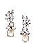 Statement Earrings in Clear Color Chandelier Drop Earrings in Vintage Gold Color