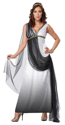 California Costumes Women's Platium Collection - Deluxe Roman Empress Adult, Black/White, Large
