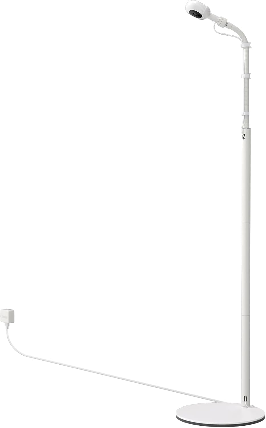Floor Stand for Nanit Pro Baby Monitor, Gooseneck Swivel Holder Mount with Adjustable Height, Stable Base & Temperature & Humidity Display – No Tools or Wall Damage (Camera Not Included)