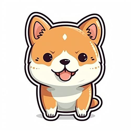 Image of Yoonek Graphics Shiba Inu Dog Vinyl Decal Sticker for Car, Laptop, Tumbler, More. #001646